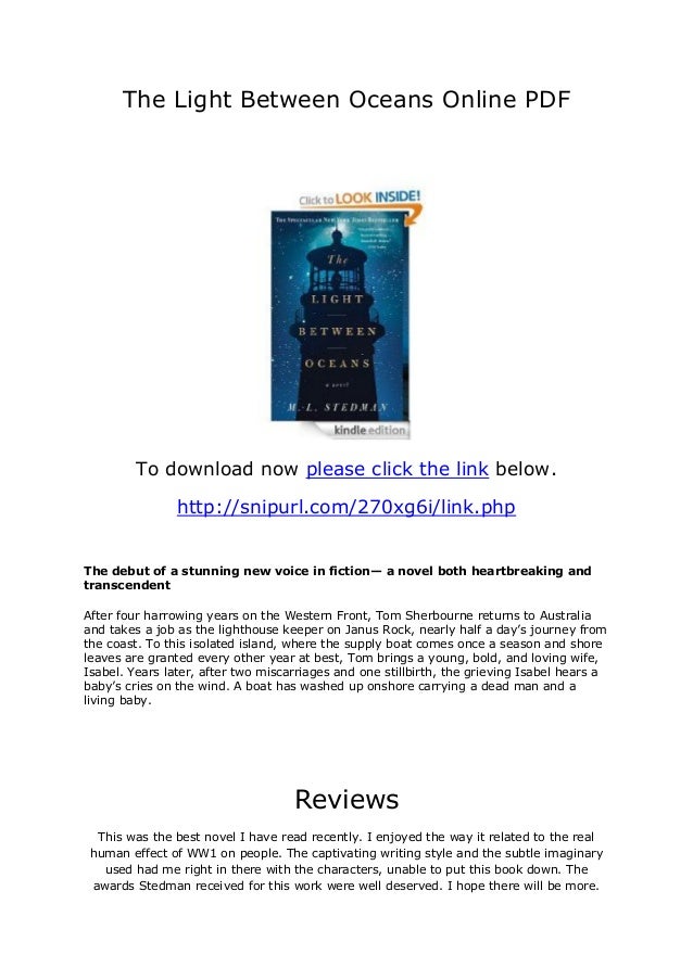 Light Between Oceans Pdf